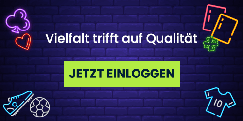 Sport und Casino Symbole mit Login Bereich